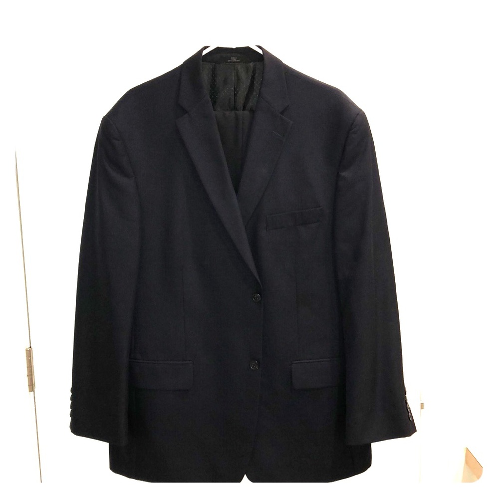 Haggar Navy Blue Suit (Blazer 44R and Pants 36x30)